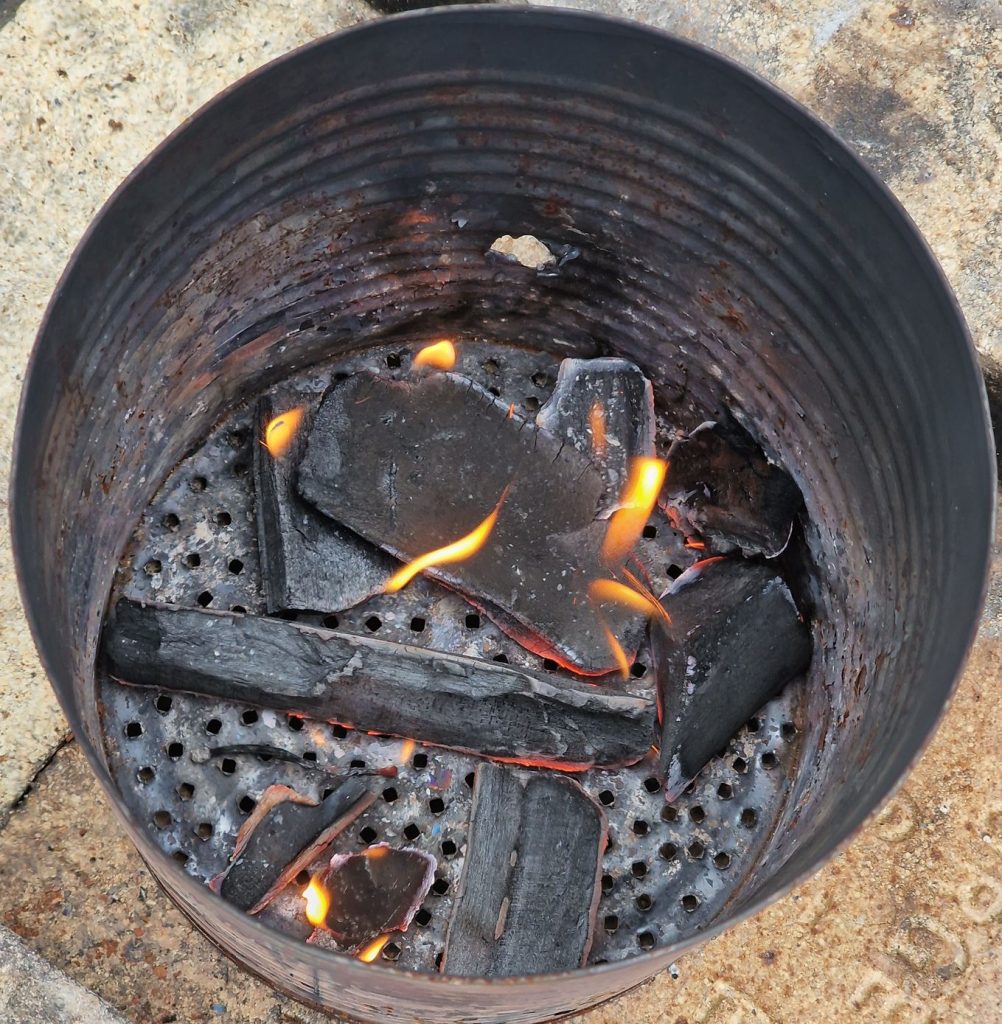 preheating the pottery to 3-400 degrees Celsius